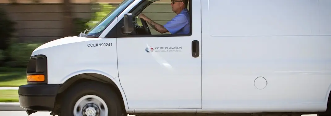 KIC Refrigeration service vehicle serving Byron area